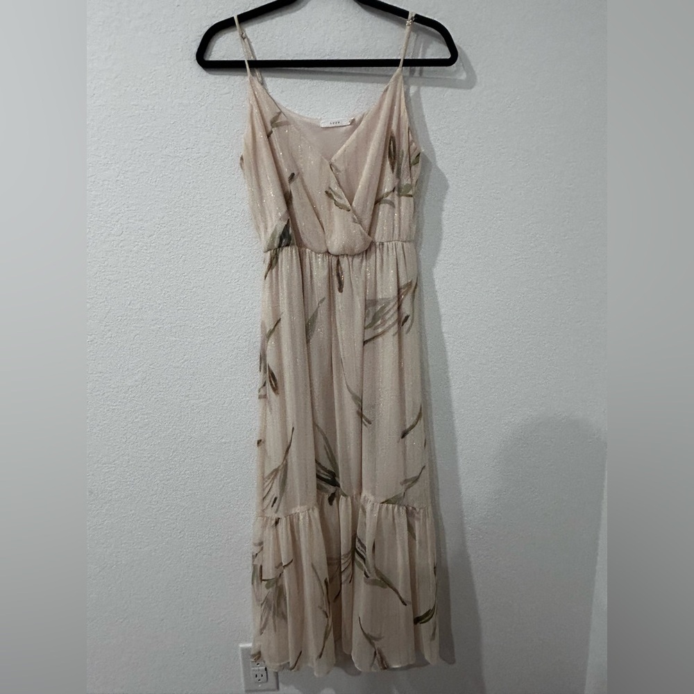 Elegant Cream Floral Dress